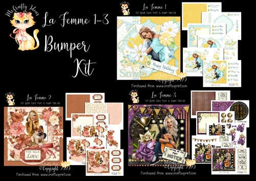 La Femme 1-3 - 7x7 Card Fronts & Inserts Bumper Kit