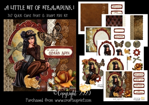A Little Bit of Steampunk 1 - 7x7 Card Front & Insert Mini Kit