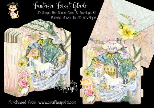 Fantasia Forest Glade Shape the Scene 3D Card and Envelope Kit.