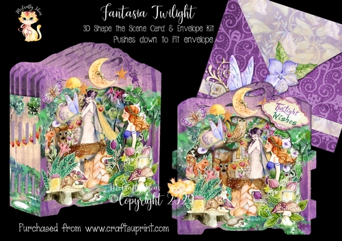 Fantasia Twilight Shape the Scene 3D Card and Envelope Kit.