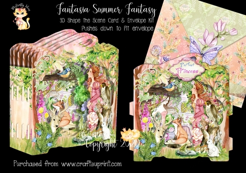 Fantasia Summer Fantasy Shape the Scene 3D Card and Envelope Kit.