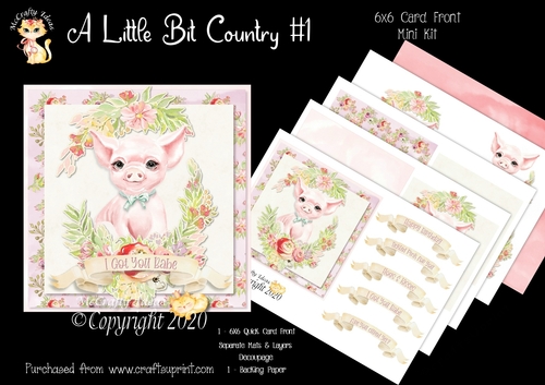 A Little Bit Country 1 6x6 Card Front Mini Kit