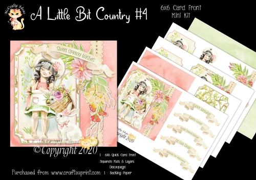 A Little Bit Country 4 6x6 Card Front Mini Kit
