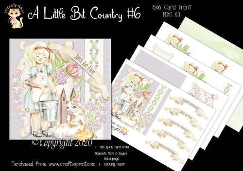 A Little Bit Country 6 6x6 Card Front Mini Kit