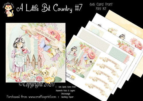 A Little Bit Country 7 6x6 Card Front Mini Kit