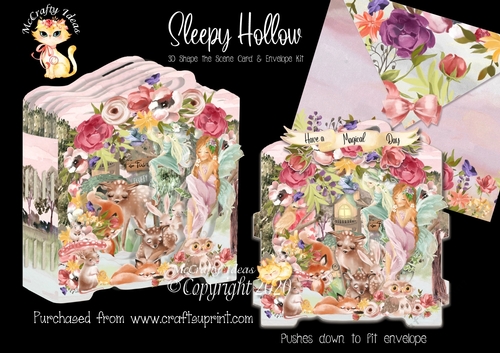 Sleepy Hollow Shape the Scene 3D Card and Envelope Kit.