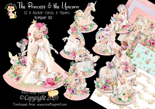 The Princess & the Unicorn 10 Rocker Cards Bumper Kit