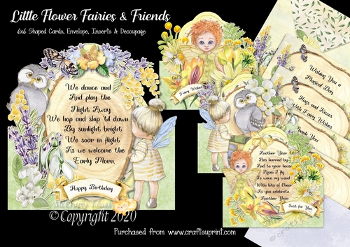 Little Flower Fairies & Friends  6x6 Cards