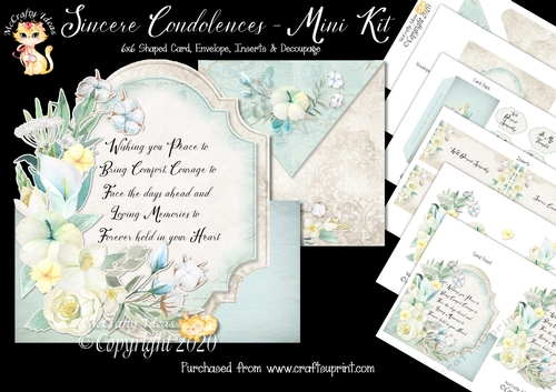Sincere Condolences  6x6 Card Mini Kit