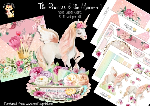 The Princess & The Unicorn 1 Triple Easel Card Mini Kit