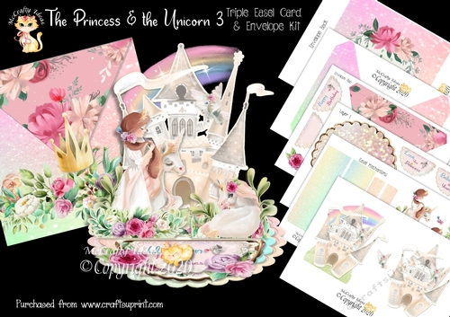The Princess & The Unicorn 3 Triple Easel Card Mini Kit