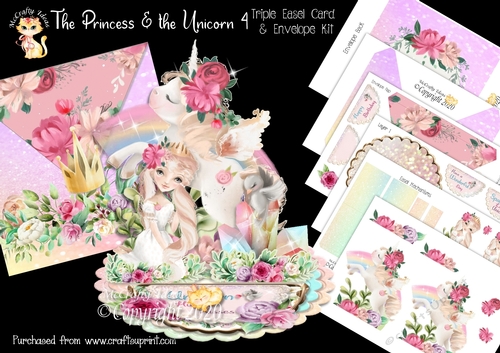 The Princess & The Unicorn 4 Triple Easel Card Mini Kit