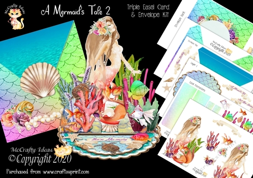 A Mermaids Tale 2 Triple Easel Card Mini Kit