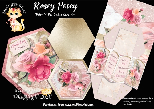 Rosey Posey Twist n Pop Double Card Kit.