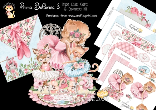Prima Ballerina 3 Triple Easel Card Mini Kit