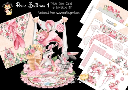 Prima Ballerina 4 Triple Easel Card Mini Kit
