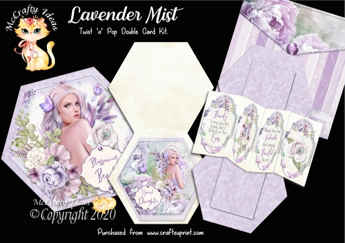 Lavender Mist Twist n Pop Double Card Kit.