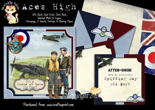 Aces High - 6x6 Complete Card & Envelope Kit