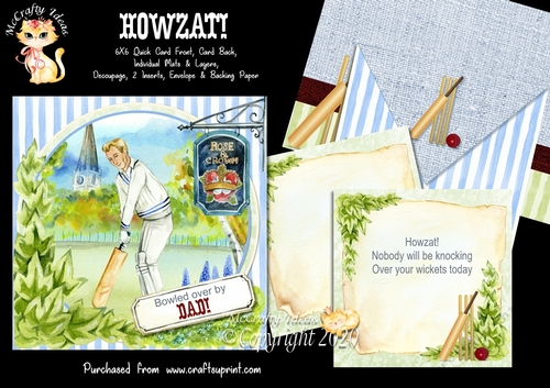 Howzat! - 6x6 Complete Card & Envelope Kit