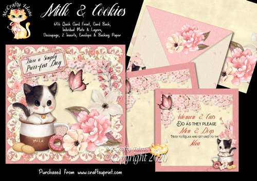 Milk & Cookies - 6x6 Complete Card & Envelope Kit