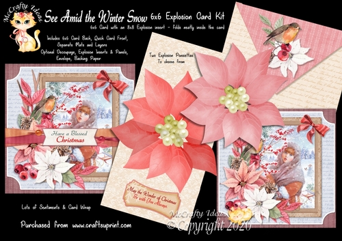 Amid the Winter Snow Explosion Card Kit