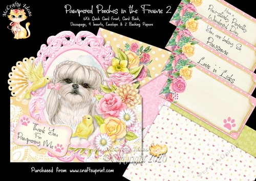 Pampered Pooches in the Frame 2 - 6x6 Complete Card & Envelope Kit