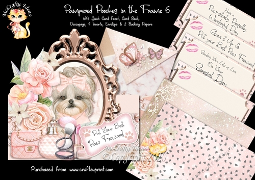 Pampered Pooches in the Frame 6 - 6x6 Complete Card & Envelope Kit