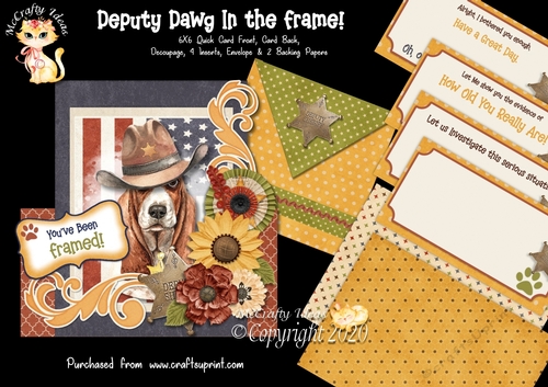 Deputy Dawg in the Frame - 6x6 Complete Card & Envelope Kit
