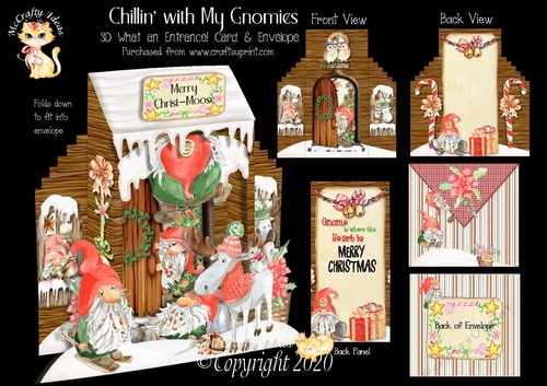 Chillin with My Gnomies What an Entrance! Card and Envelope Kit.