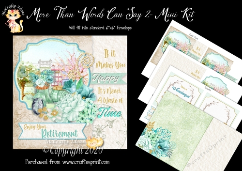More Than Words Can Say 2 Card Front and Inserts Kit