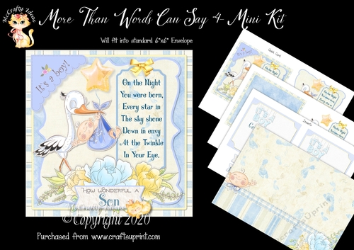 More Than Words Can Say 4 Card Front and Inserts Kit