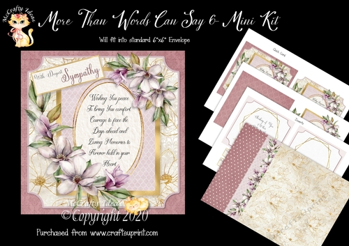 More Than Words Can Say 6 Card Front and Inserts Kit