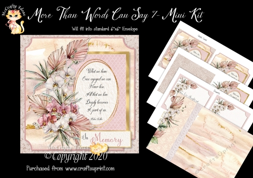 More Than Words Can Say 7 Card Front and Inserts Kit