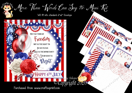 More Than Words Can Say 15 Card Front and Inserts Kit