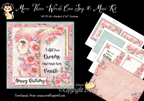 More Than Words Can Say 16 Card Front and Inserts Kit