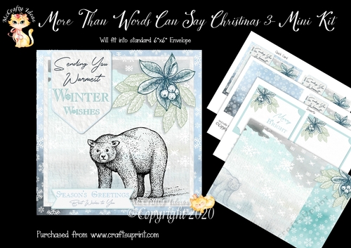 More Than Words Can Say Christmas 3 Card Front and Inserts Kit