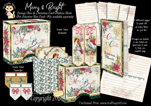 Merry & Bright Storage Box and Address Book