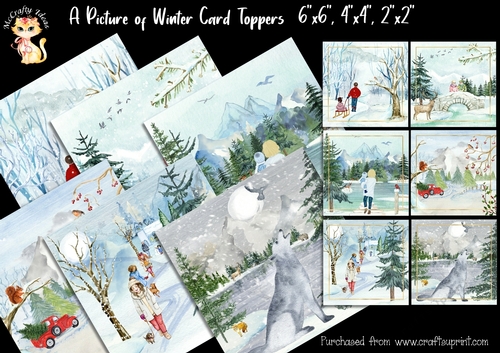 A Picture of Winter Card Toppers - 6x6, 4x4, 2x2