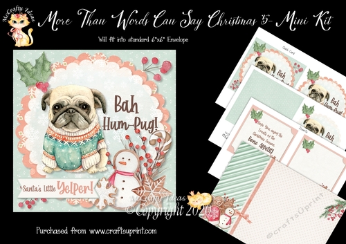 More Than Words Can Say Christmas 5 Card Front and Inserts Kit