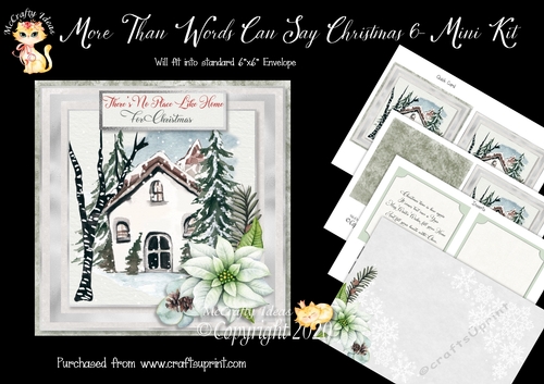 More Than Words Can Say Christmas 6 Card Front and Inserts Kit