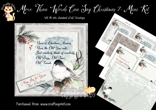 More Than Words Can Say Christmas 7 Card Front and Inserts Kit