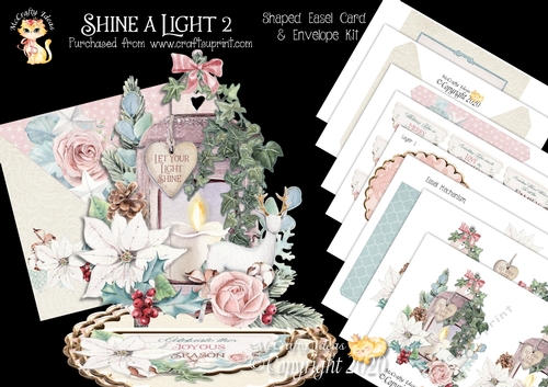 Shine a Light 2 3d Shaped Easel Card and Envelope Kit.