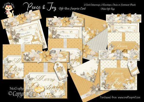 Peace & Joy Gift Box Surprise Card