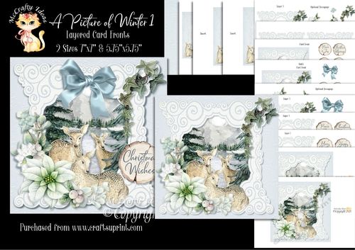 A Picture of Winter 1 3d Layered Card Fronts