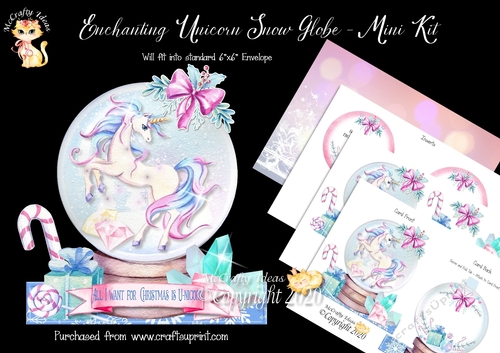 Enchanted Unicorn Snow Globe Mini Kit