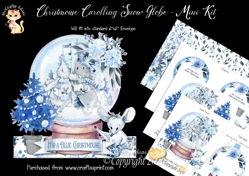 Christmouse Carolling Snow Globe Mini Kit