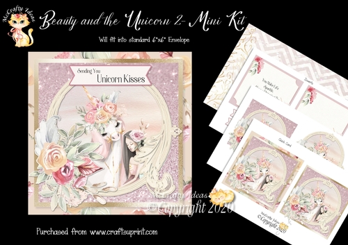 Beauty and the Unicorn 2 Card Front and Inserts Kit