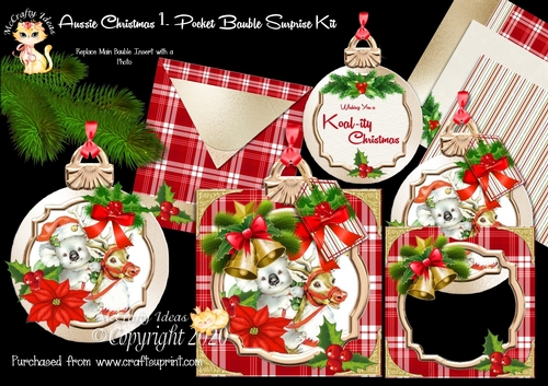 Aussie Christmas 1 - Pocket Bauble Surprise Kit