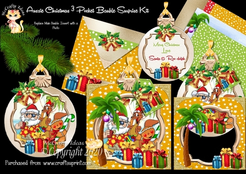 Aussie Christmas 3 - Pocket Bauble Surprise Kit