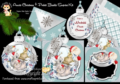 Aussie Christmas 4 - Pocket Bauble Surprise Kit